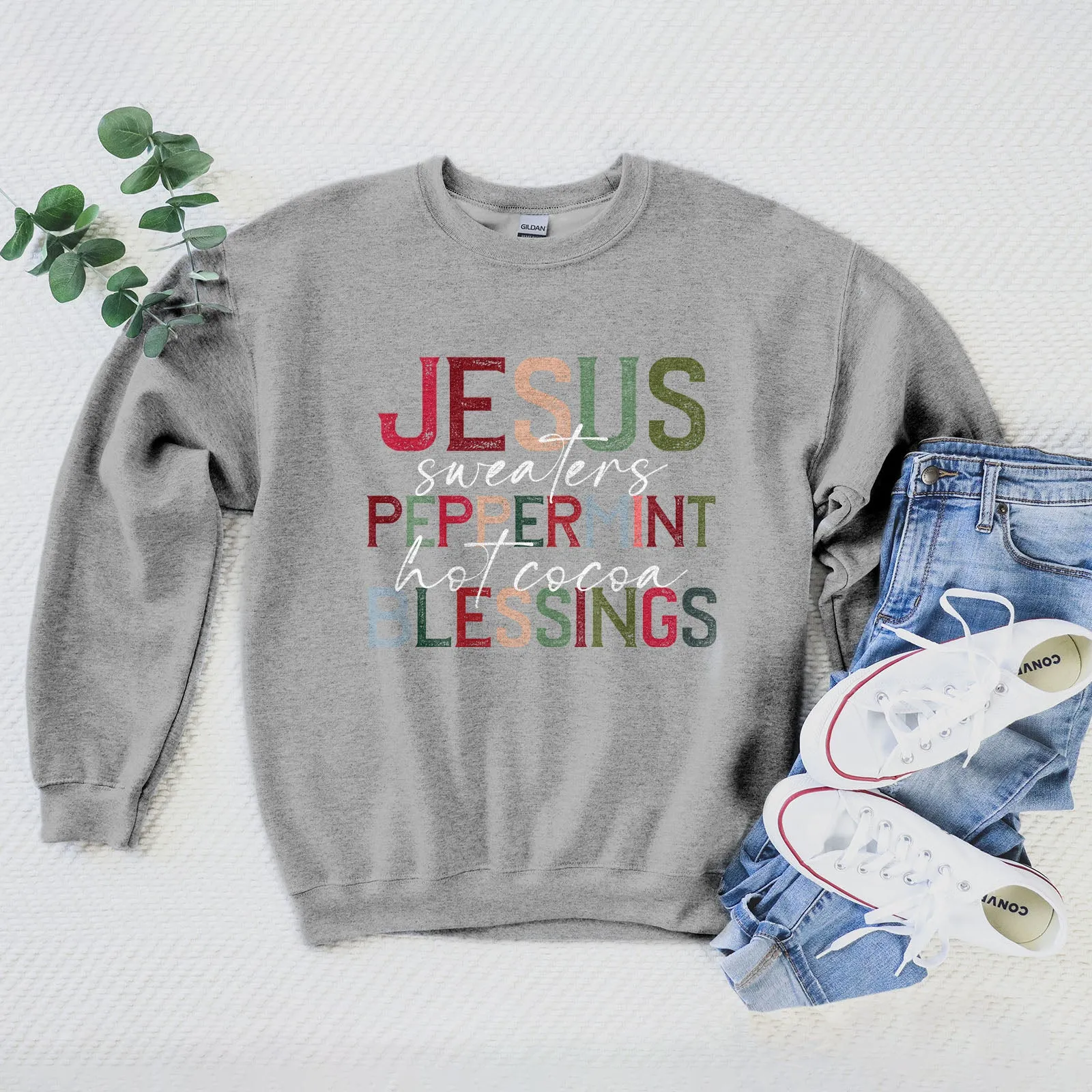 Jesus, Sweaters and Peppermint Sweatshirt