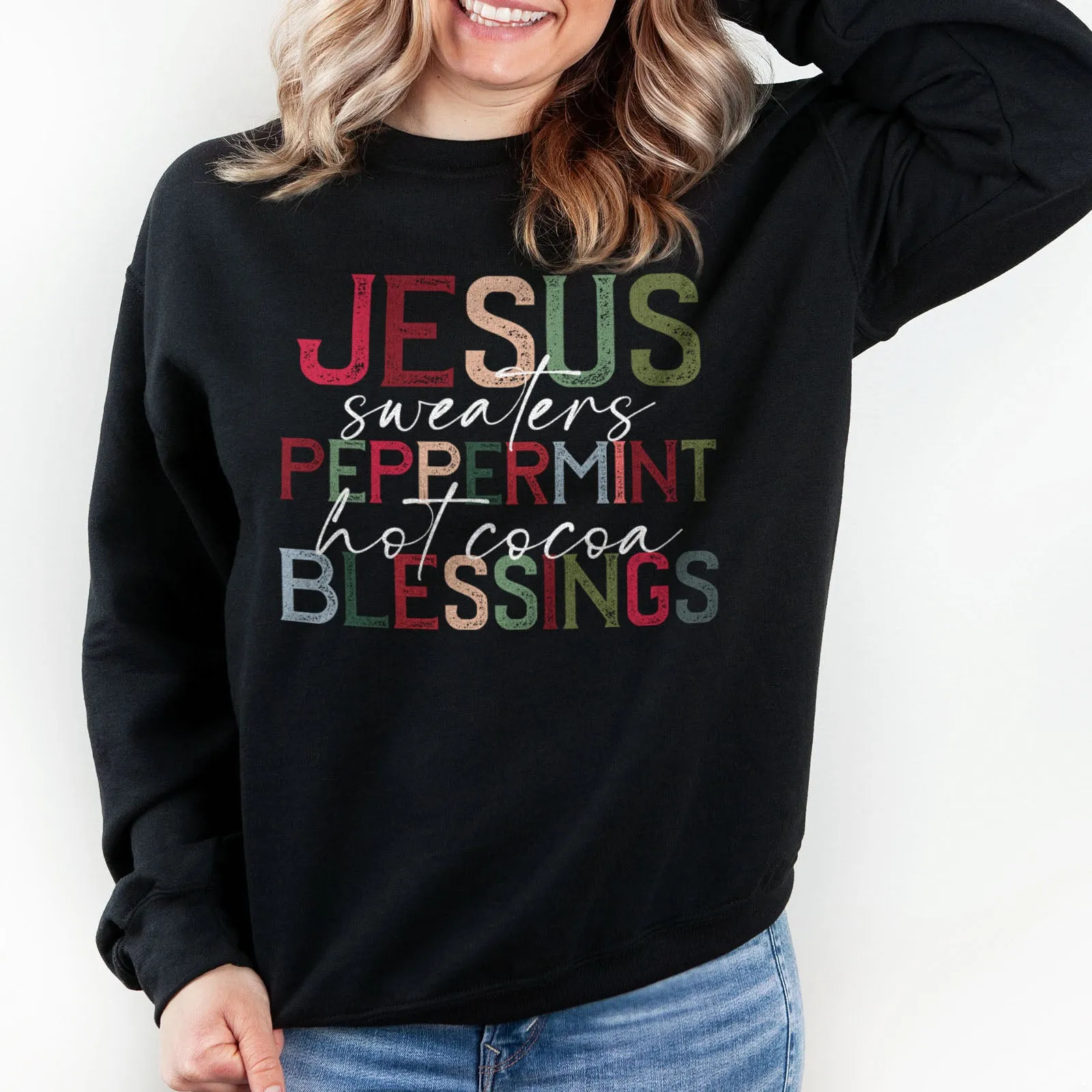 Jesus, Sweaters and Peppermint Sweatshirt