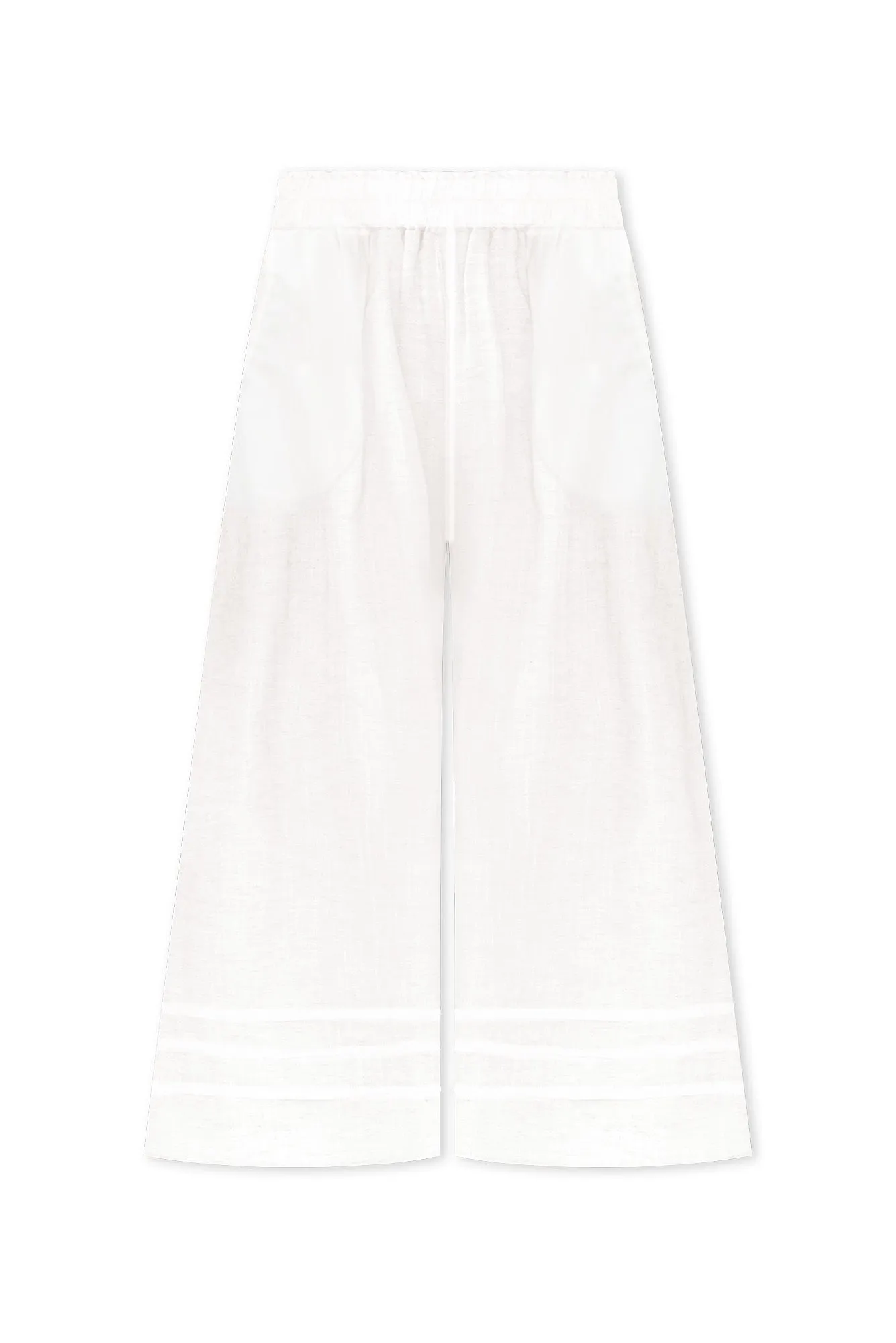 Kaleo White Cropped Pocket Pants