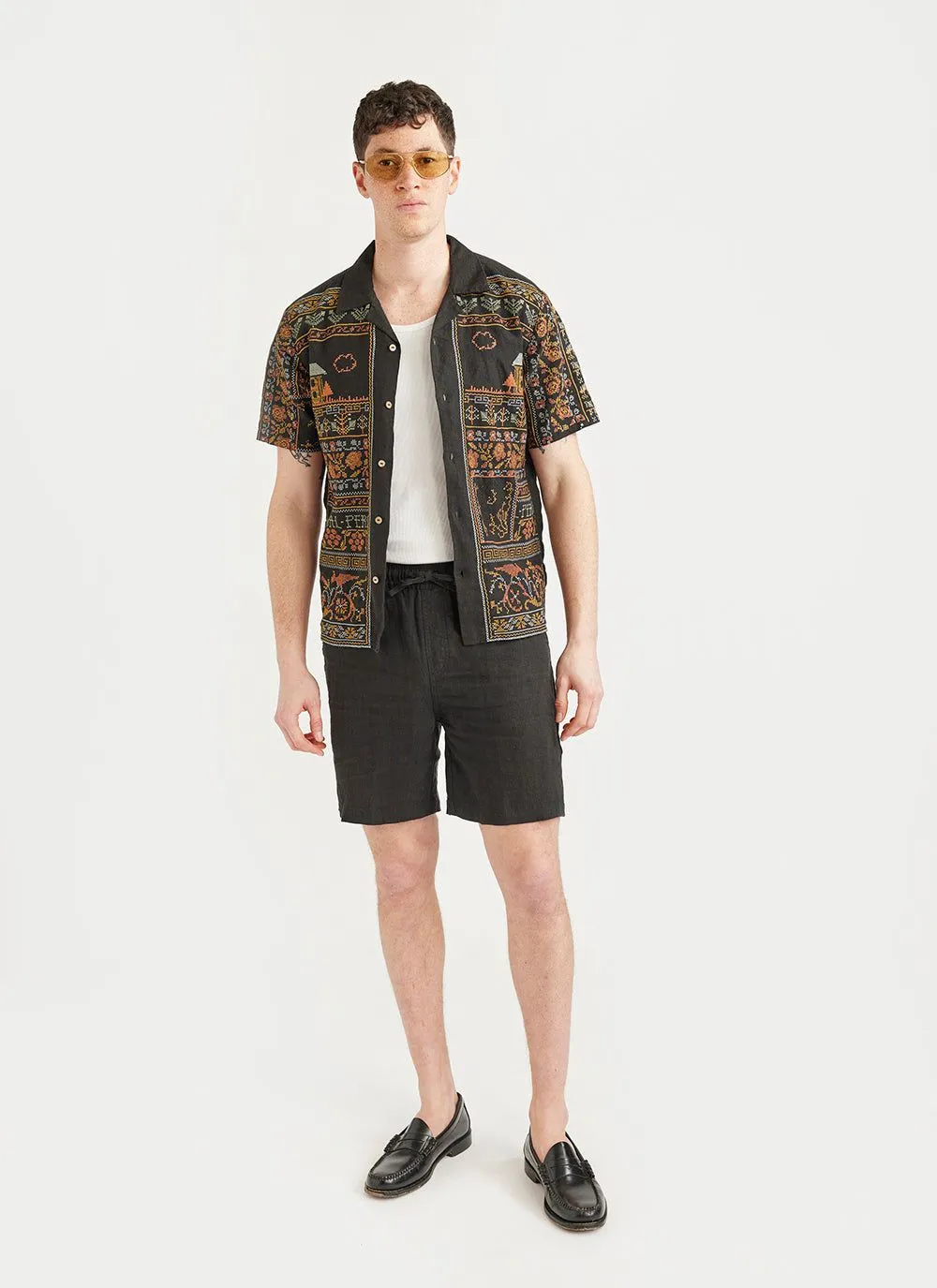 Linen Shorts | Black