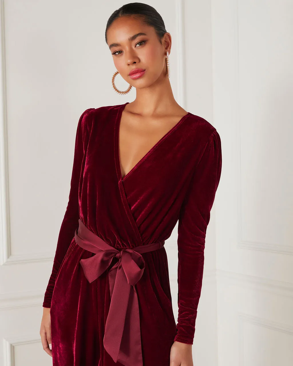 Love One Another Velvet Pocketed Cutout Back Jumpsuit