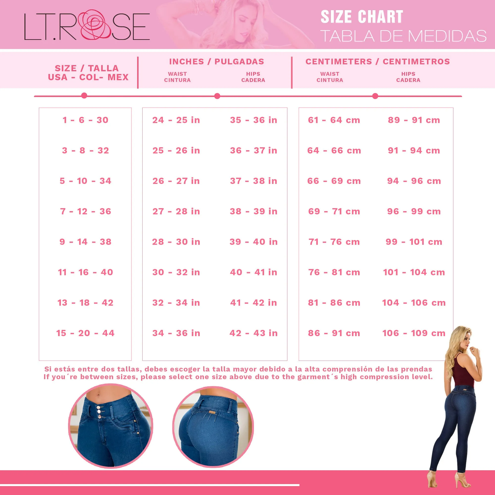 LT. Rose 1501 |  Skinny Leg Butt Lifting Jeans for Women