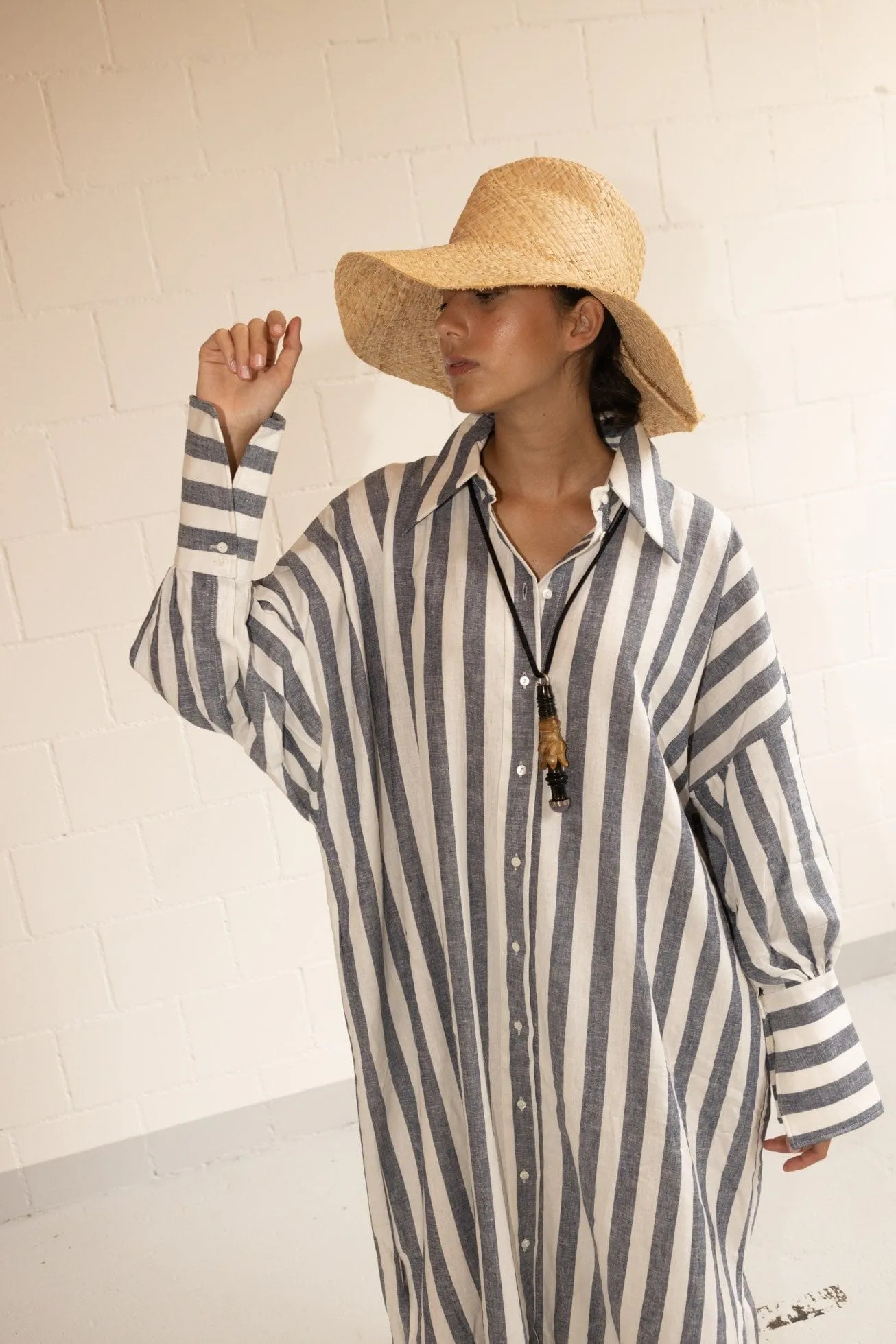 Maldive Marine Oversize Shirt Dress - ByAdushka