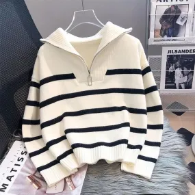 Mastro Striped Statement Sweater