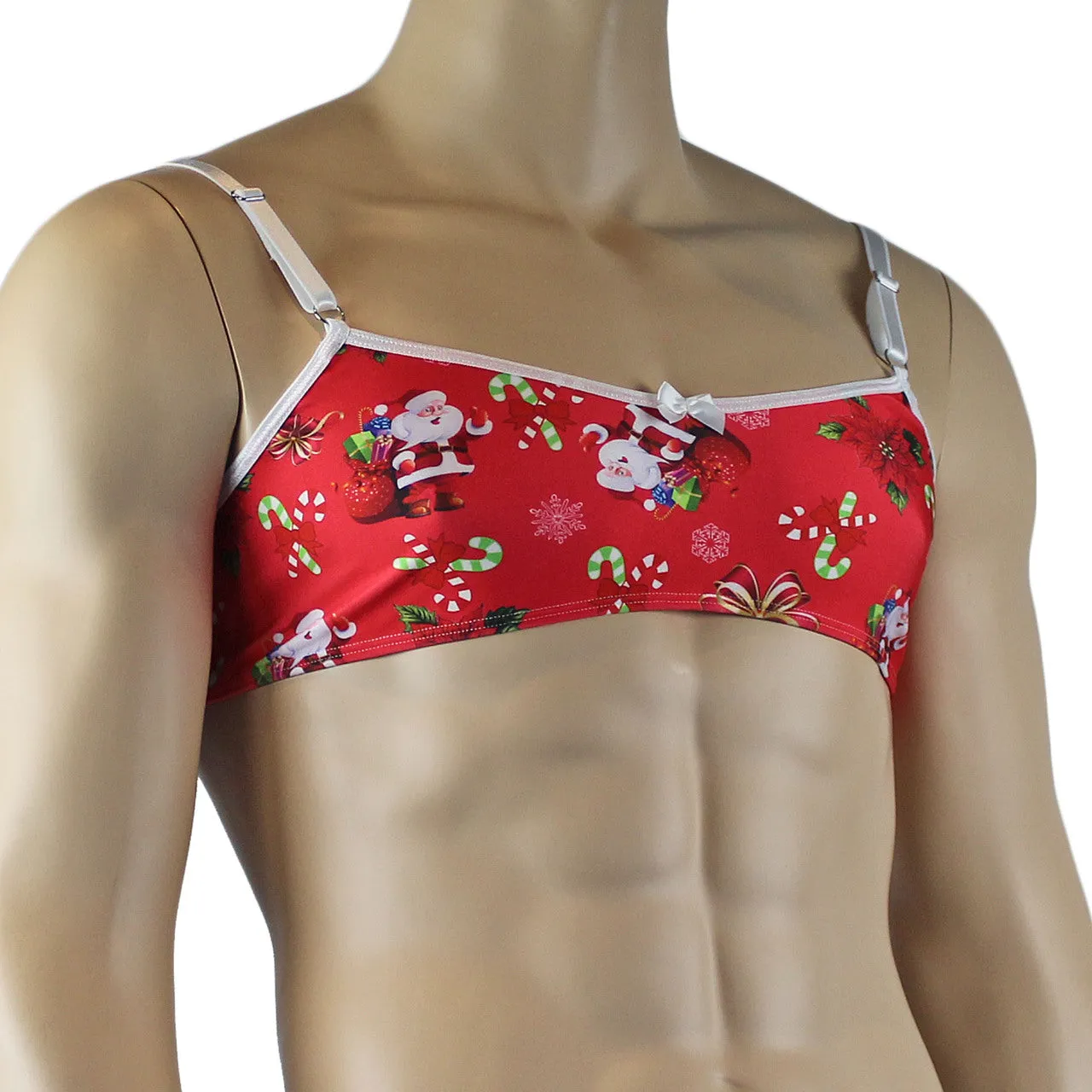 Mens Christmas Santa Bra Top Lingerie