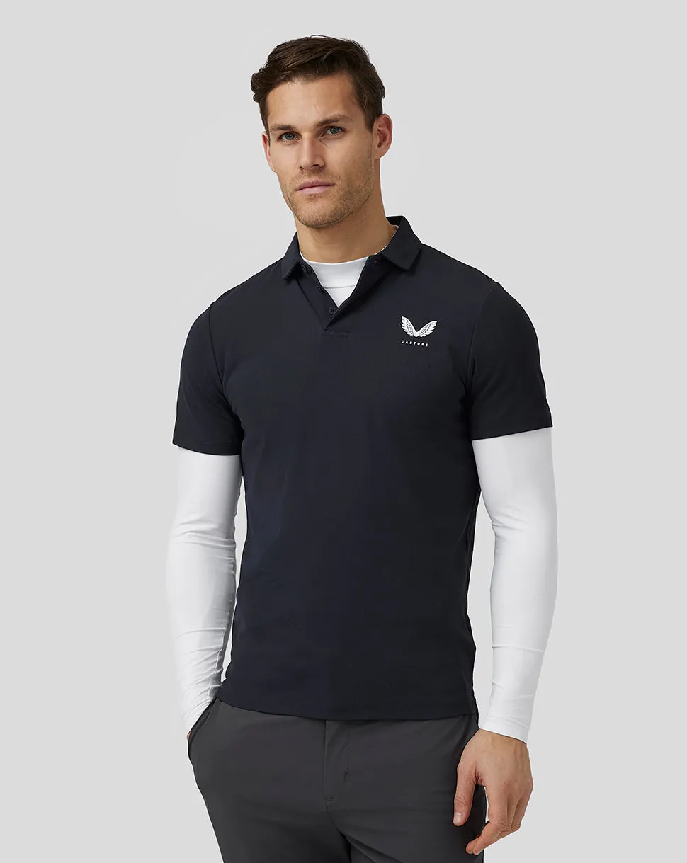 Men's Golf Long Sleeve Mock Neck Base Layer - White