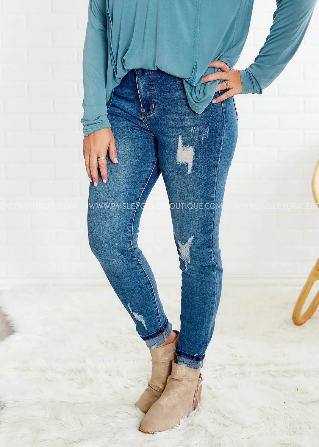 Norma Distressed Jeans - FINAL SALE