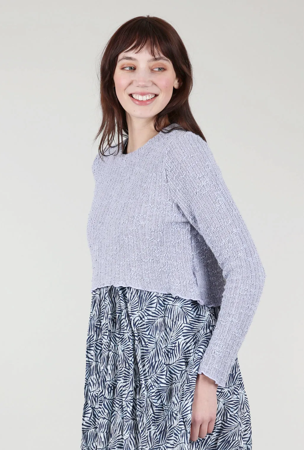 Nubby Crop Sweater, Lavendula