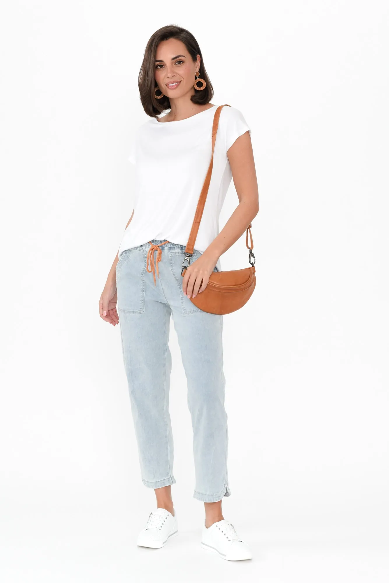 Orbe Light Blue Denim Drawstring Jeans