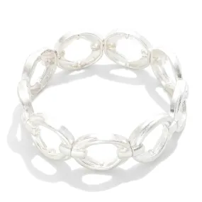 Pomina Metal Silver Tone Hollow Circle Bracelet