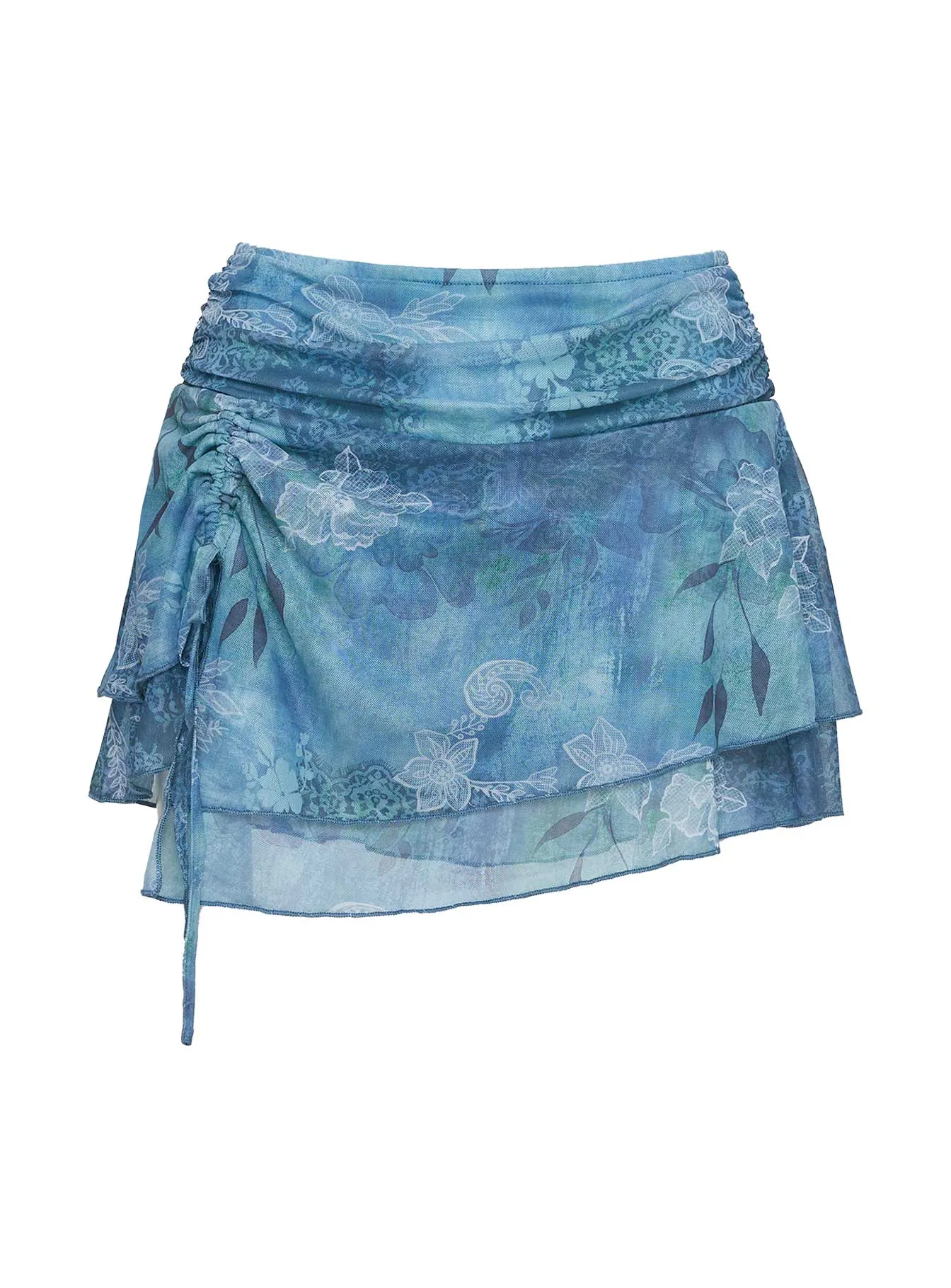 Rosee Frill Mini Skort Blue Multi