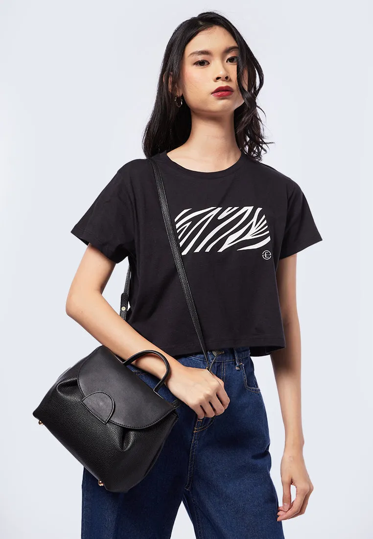 Short Sleeve Graphic Crop T-Shirt