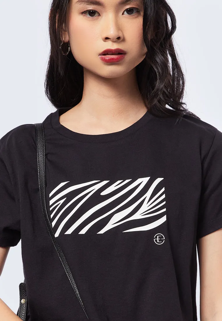 Short Sleeve Graphic Crop T-Shirt