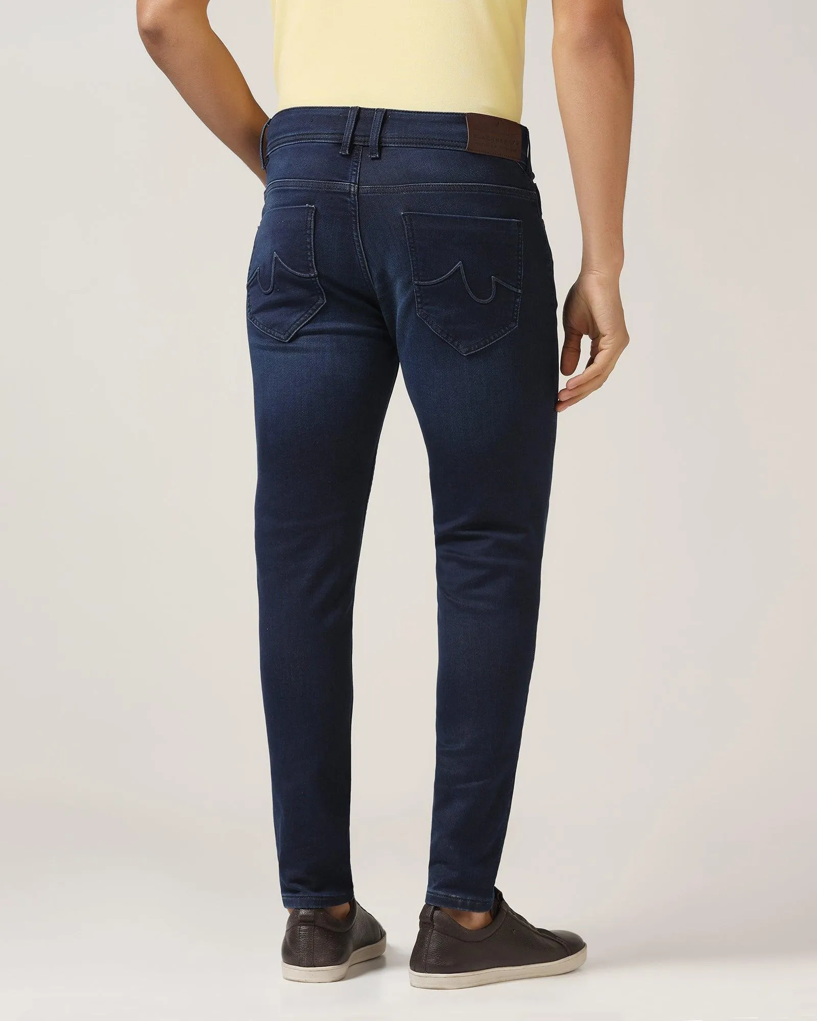 Skinny Cropped Fiji Fit Indigo Blue Textured Jeans - Stefan