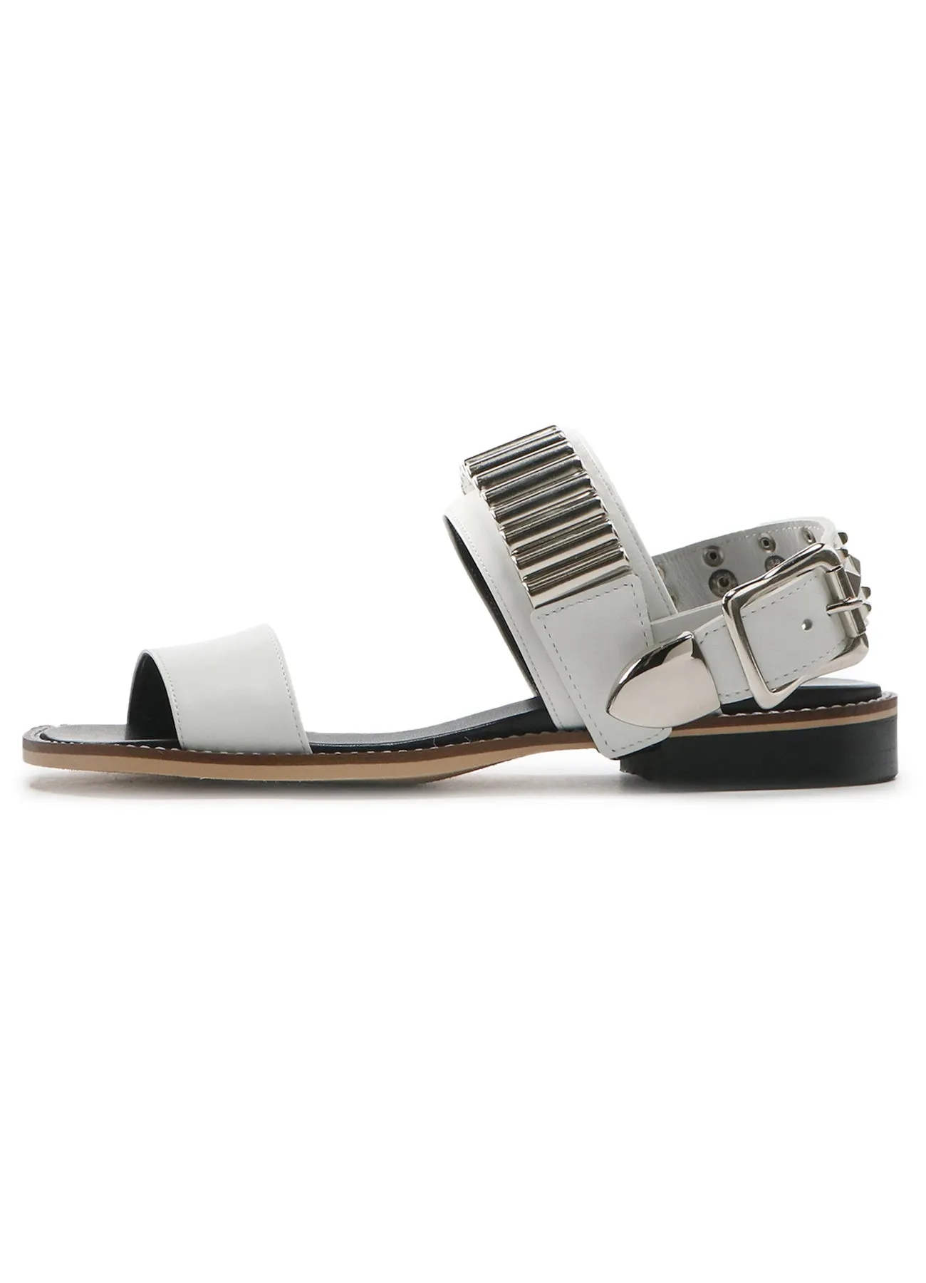 Smooth Leather 2 Way Rivet Sandal