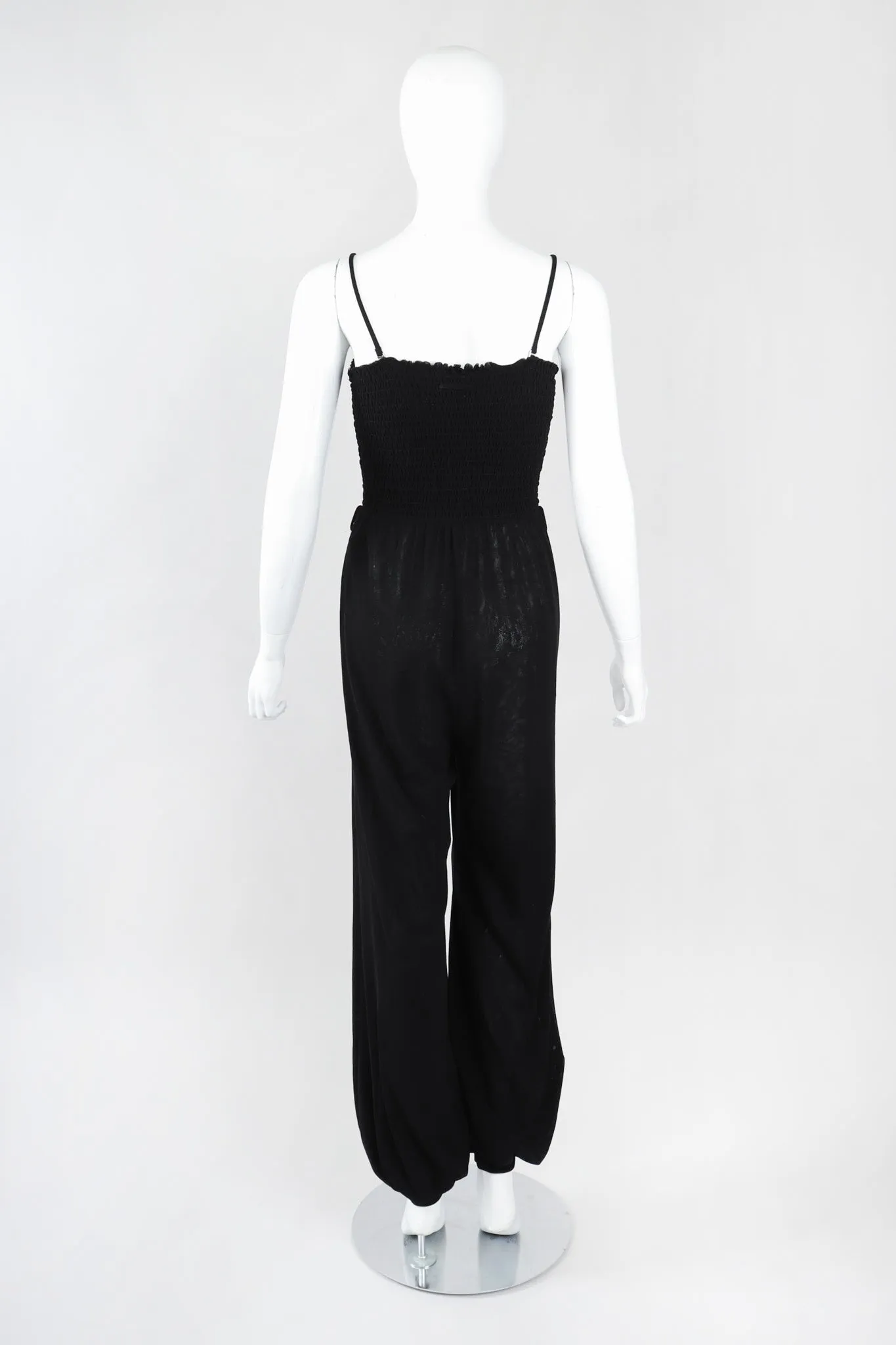 Soleil Shirred Mesh Jumpsuit