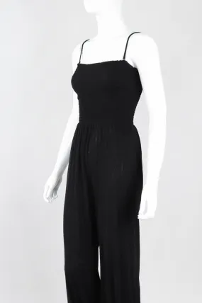 Soleil Shirred Mesh Jumpsuit