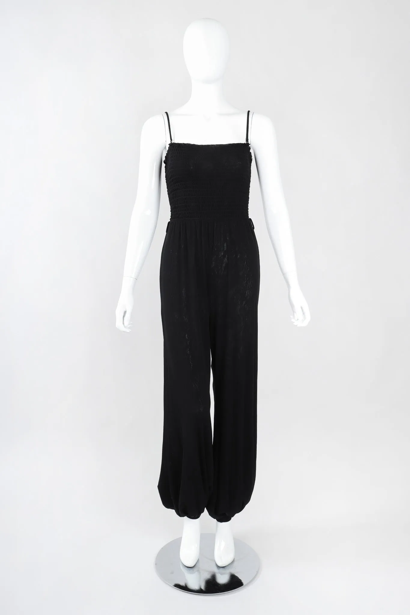 Soleil Shirred Mesh Jumpsuit