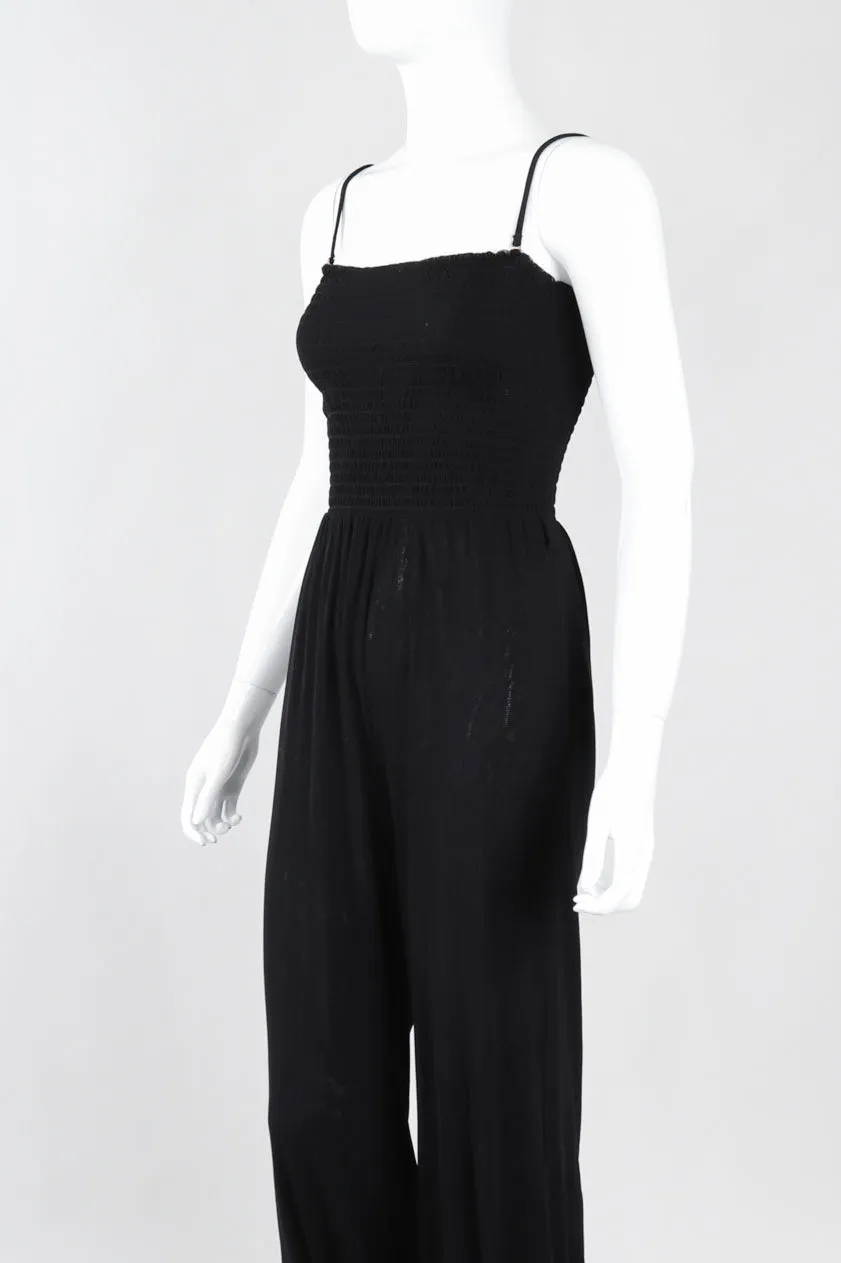 Soleil Shirred Mesh Jumpsuit