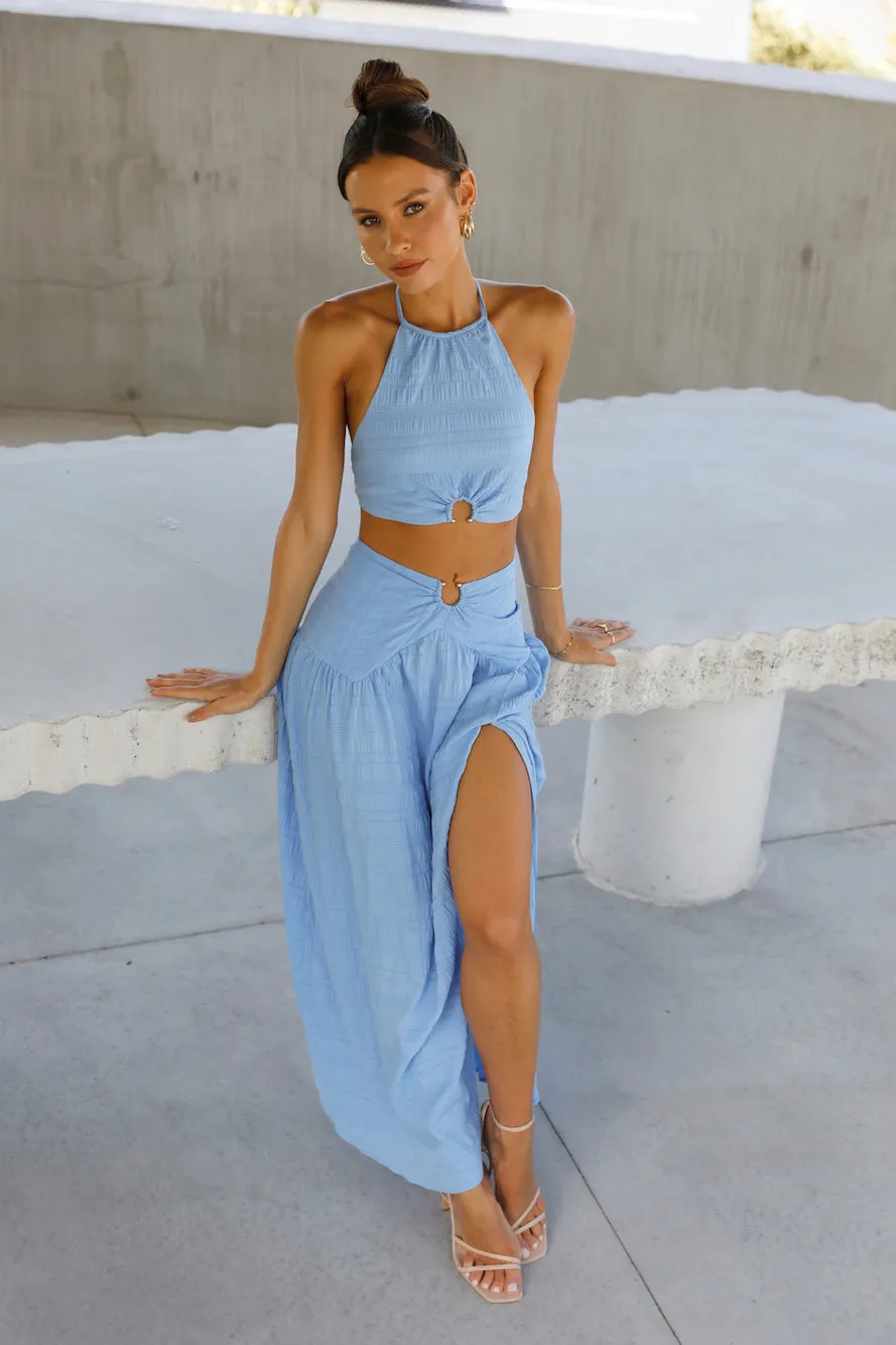 Sunlight Moments Maxi Skirt Blue