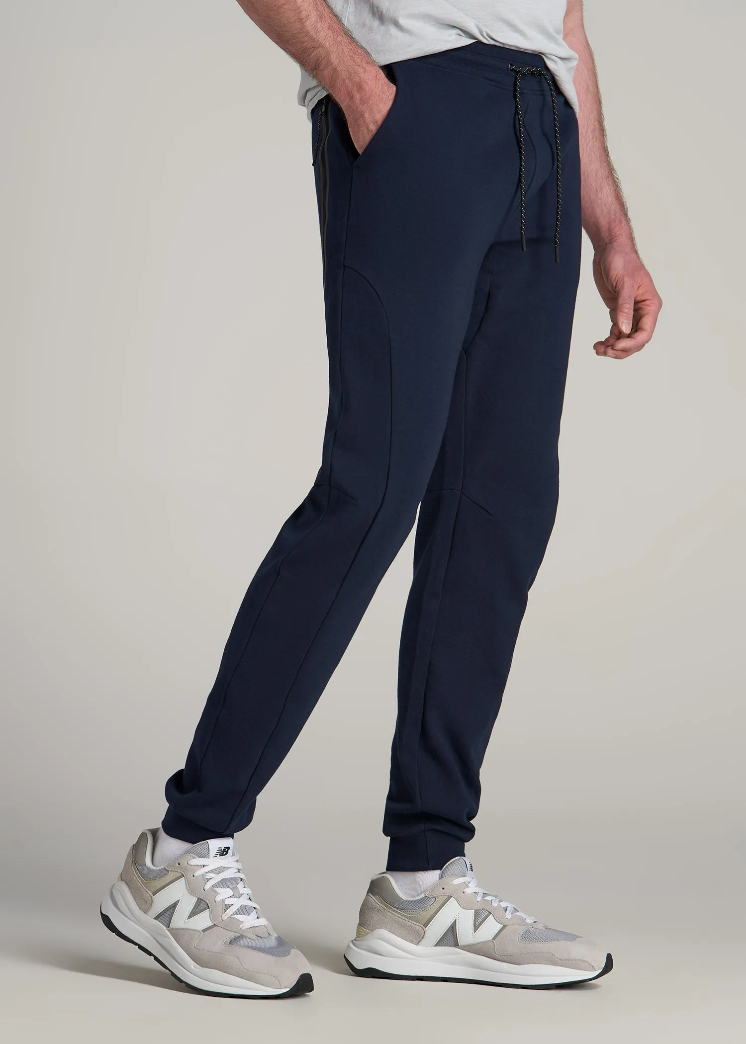 Tall Men's Utility Fleece Joggers in Evening Blue