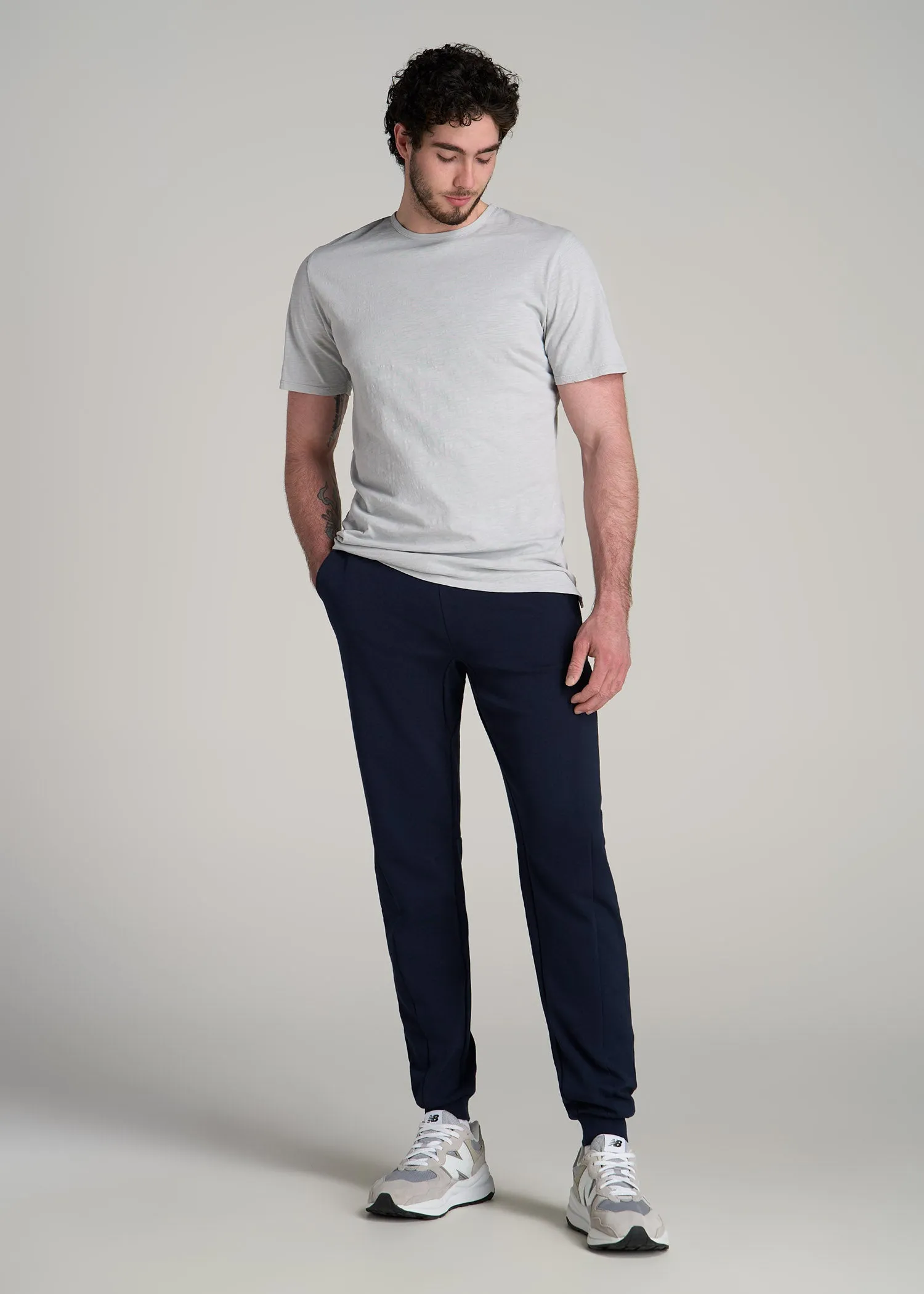 Tall Men's Utility Fleece Joggers in Evening Blue