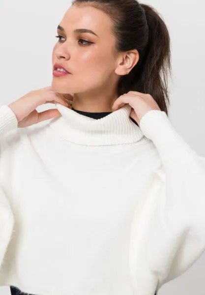 Tuzzi Cream Polo Neck Sweater