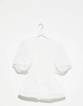 White Recycled Taffeta Onessa Top